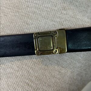 Christian Dior Vintage Leather Belt with Brass Belt